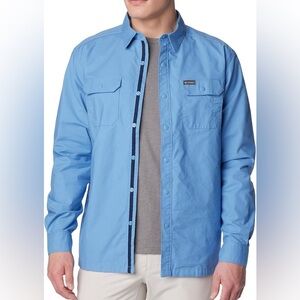 Columbia Landroamer Durable Fully Lined Long Sleeve Button Front Shirt sz L